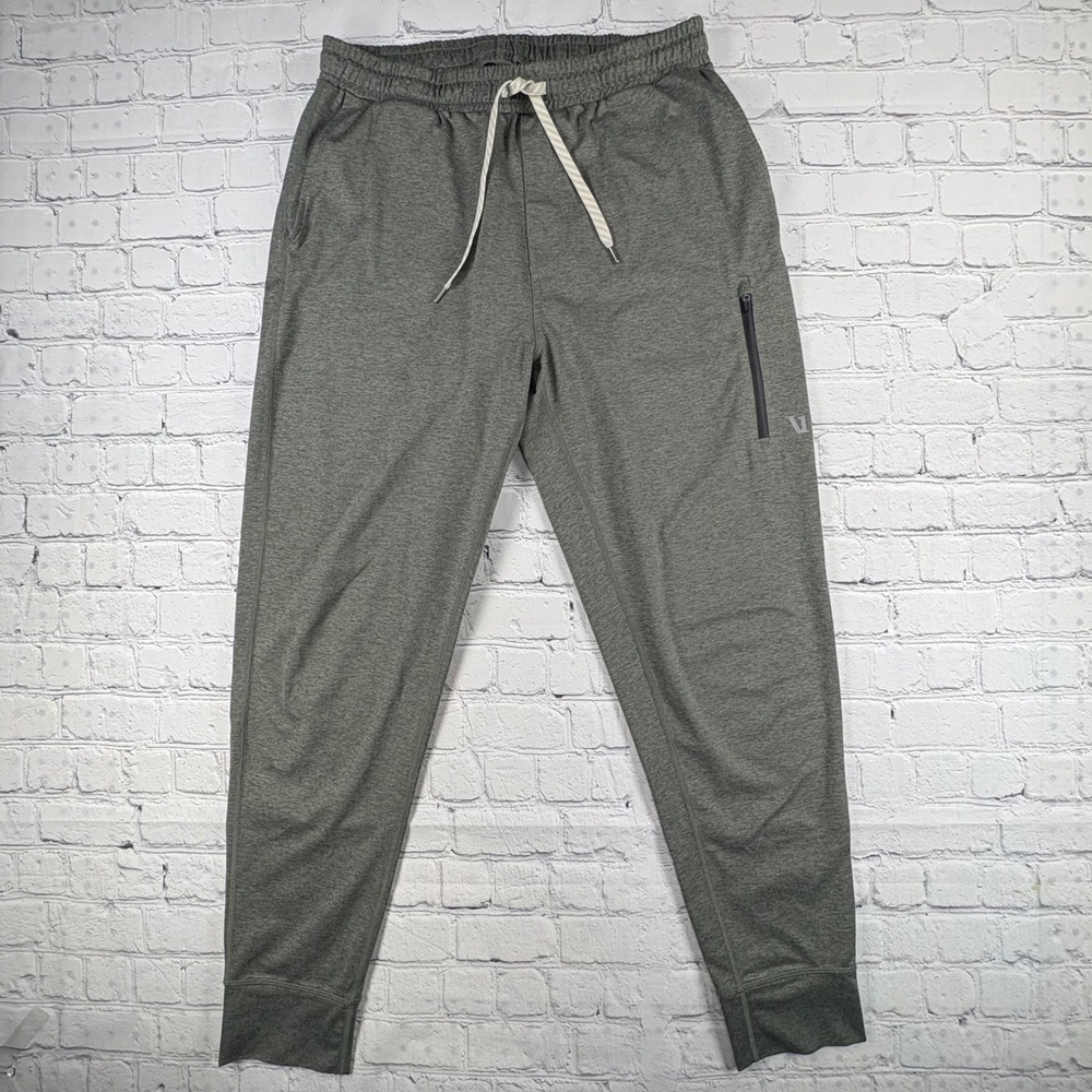 Vuori Ponto Performance Jogger Men Charcoal Heather Grey EUC Stretch No Tag